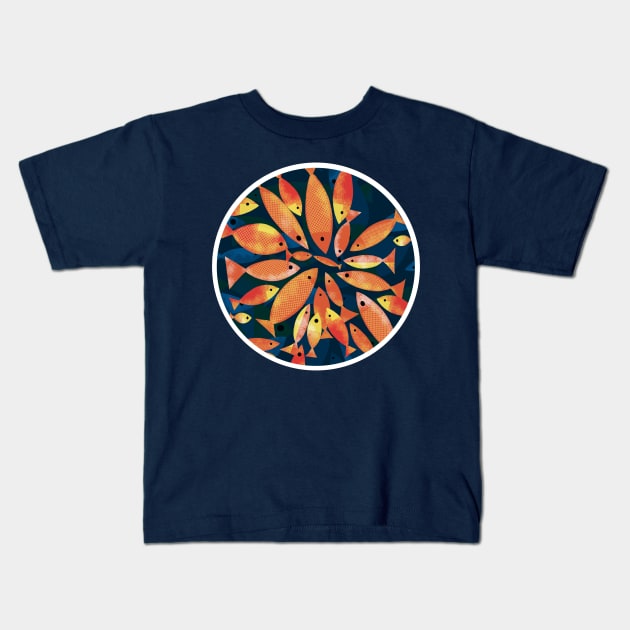 Fish Pond Kids T-Shirt by Scratch